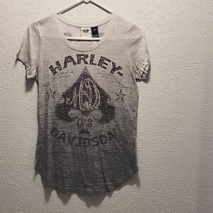 Harley Davidson top, Medium,  Gray.